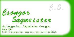 csongor sagmeister business card
